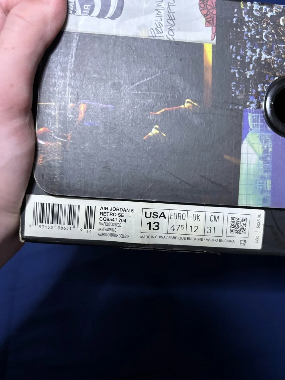 Jordan 5 Retro SP Michigan 2019 Size 13